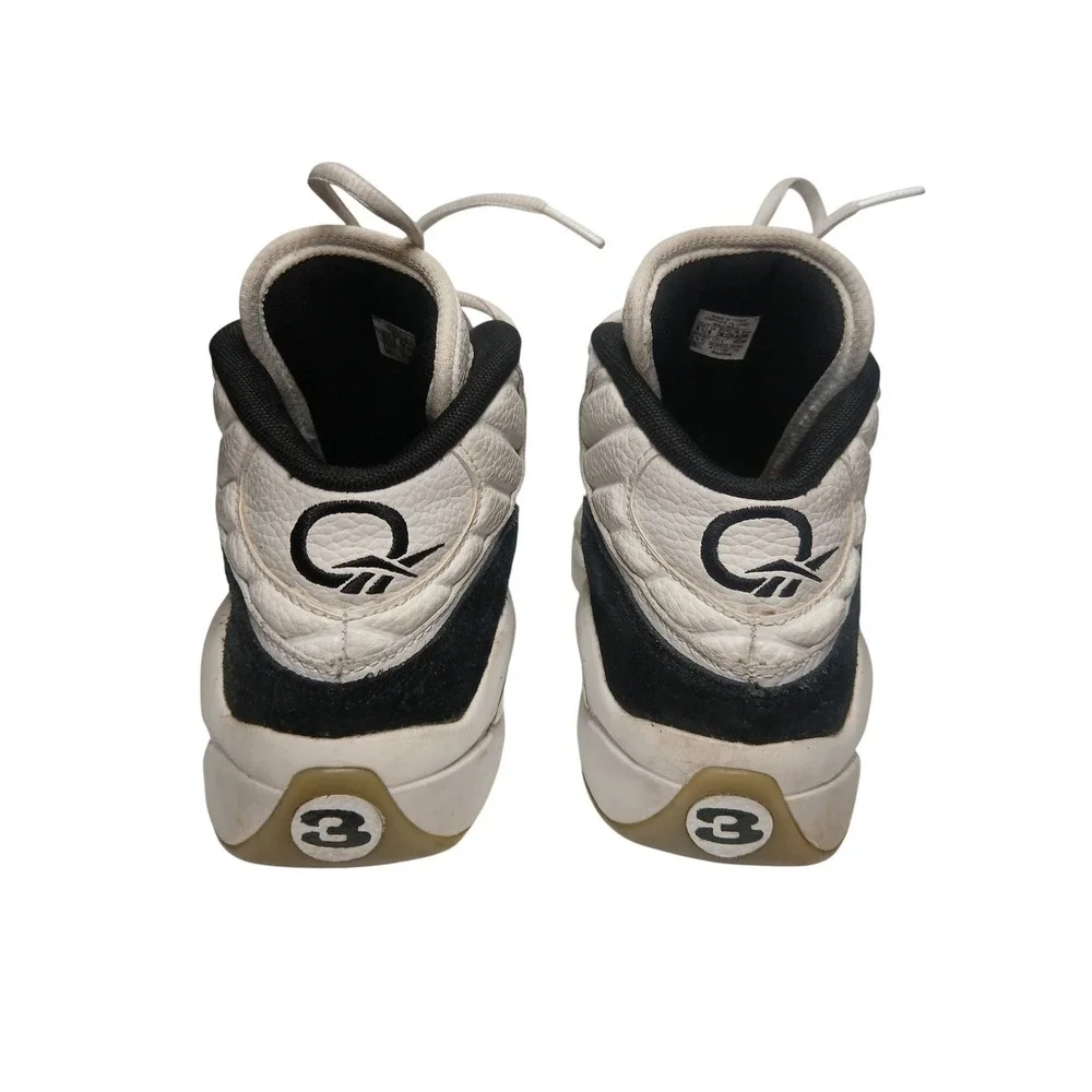 Reebok Question Mid Mens 6.5 White Black V63488 Allen Iverson Basketball Shoes